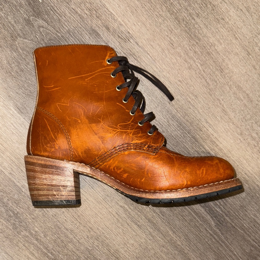 Red Wing Shoes Women's Brown Lace Up Boots - Picture 6 of 15